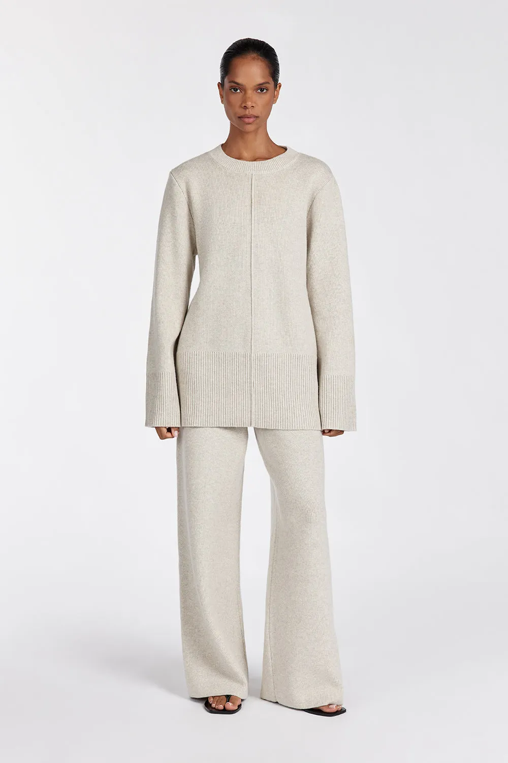 Dissh CLEMENCE OAT MARLE KNIT JUMPER