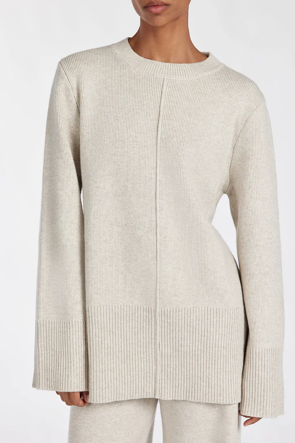 Dissh CLEMENCE OAT MARLE KNIT JUMPER
