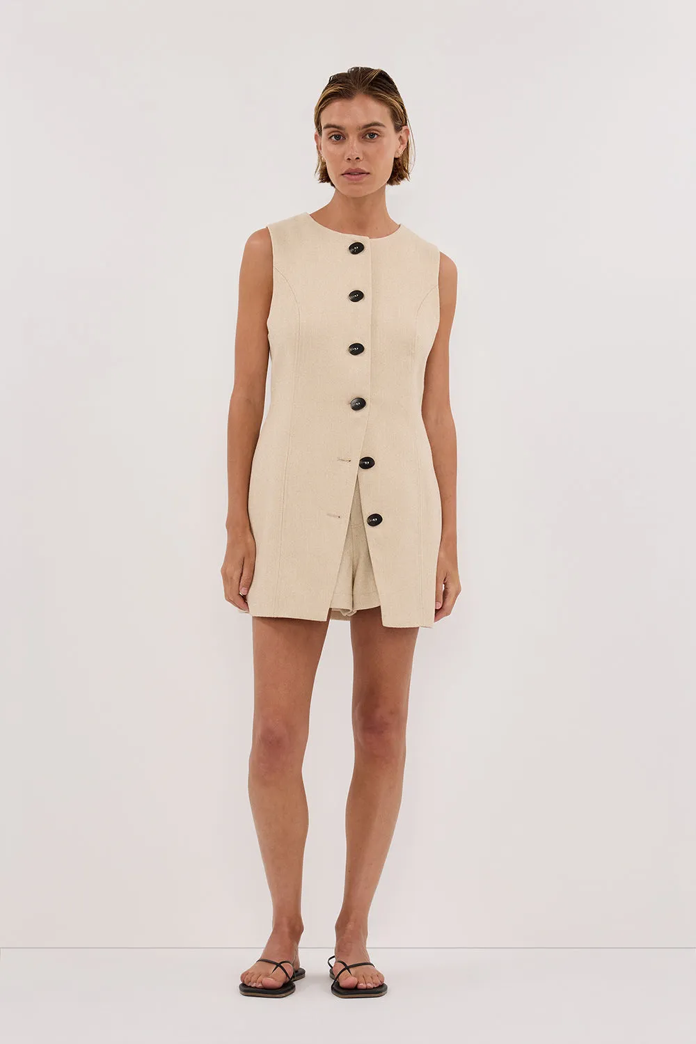 Dissh FRANKIE OAT TWEED TUNIC VEST
