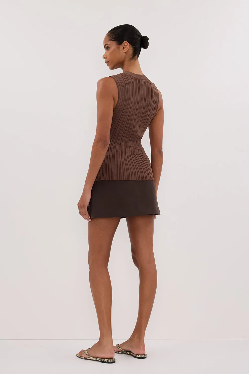 Dissh JASMINE MOCHA KNIT TOP