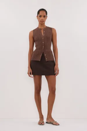 Dissh JASMINE MOCHA KNIT TOP
