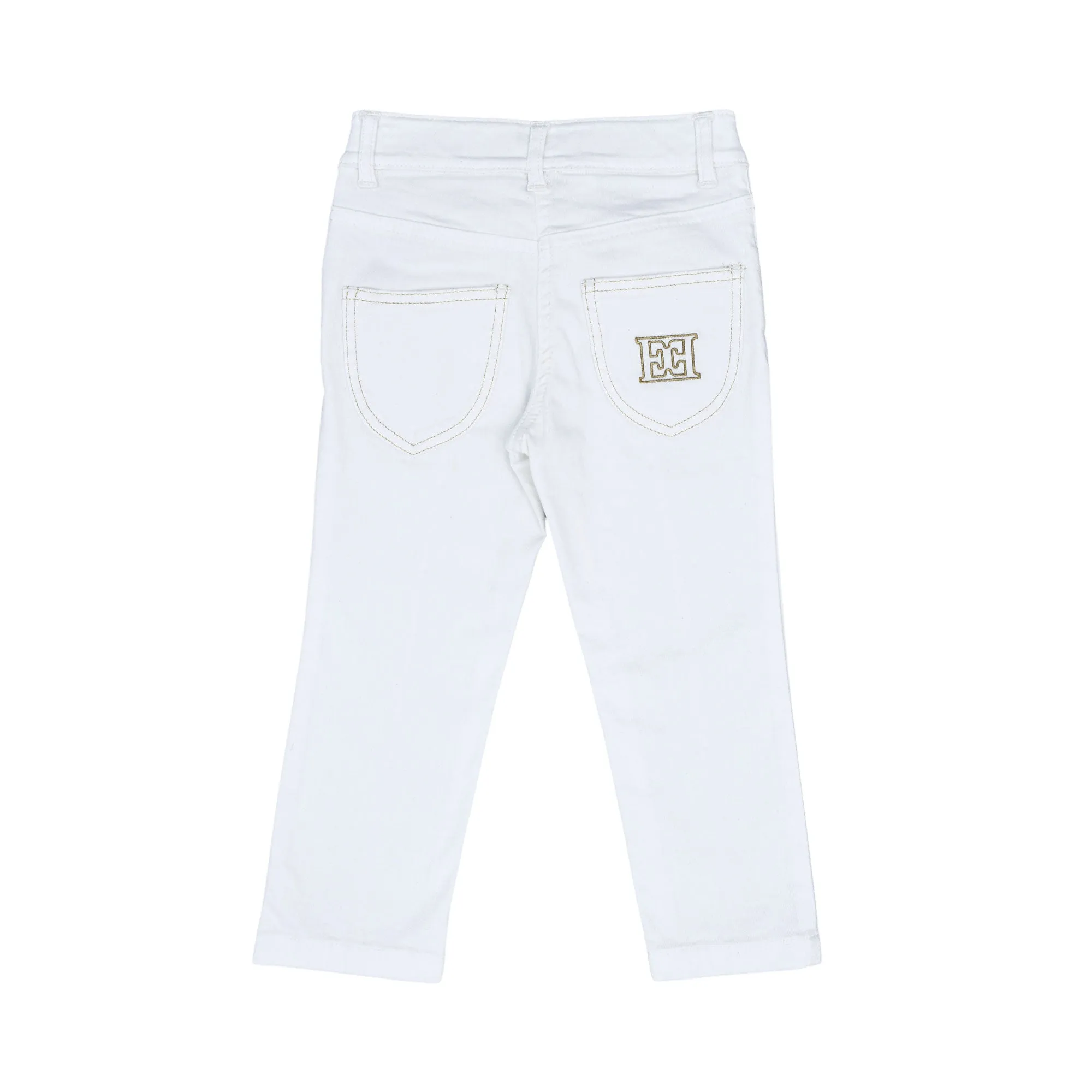 Escada Kids Girls White Cropped Trousers