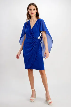 Frank Lyman - Chiffon Drape Dress - 248012 - Royal