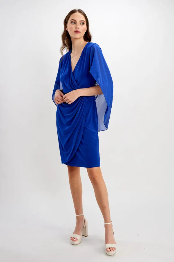 Frank Lyman - Chiffon Drape Dress - 248012 - Royal