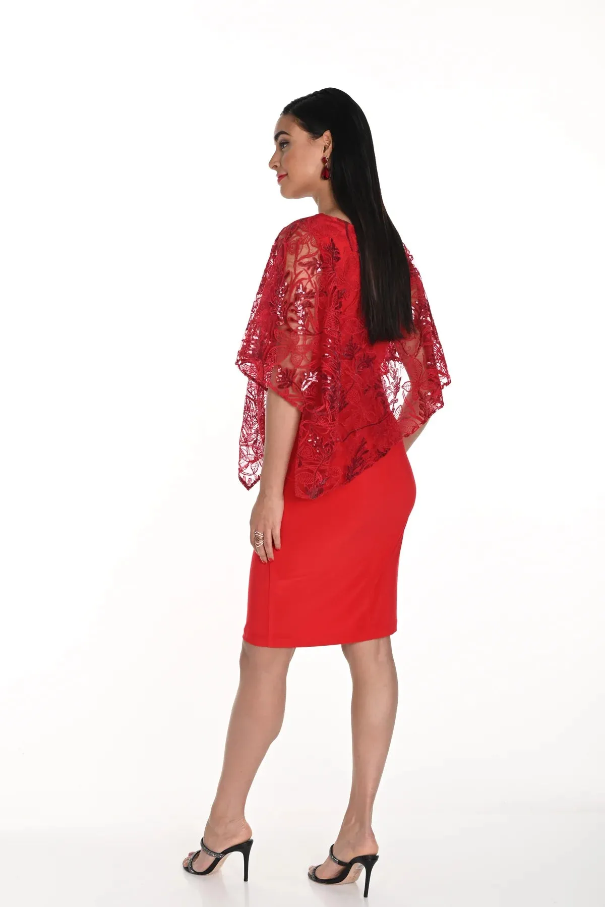 Frank Lyman - Overlay Dress - 249225 - Lipstick/Wine