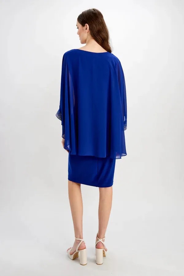 Frank Lyman - Rhinestone Detail Chiffon Dress - 248148 - Imperial Blue