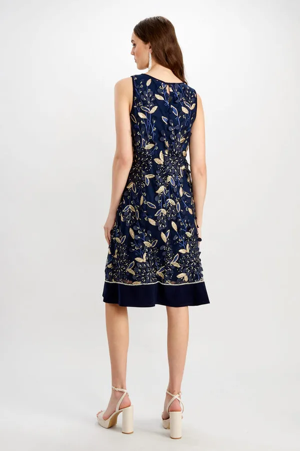 Frank Lyman - Sequin Floral Tank Dress - 248320 - Navy/Gold