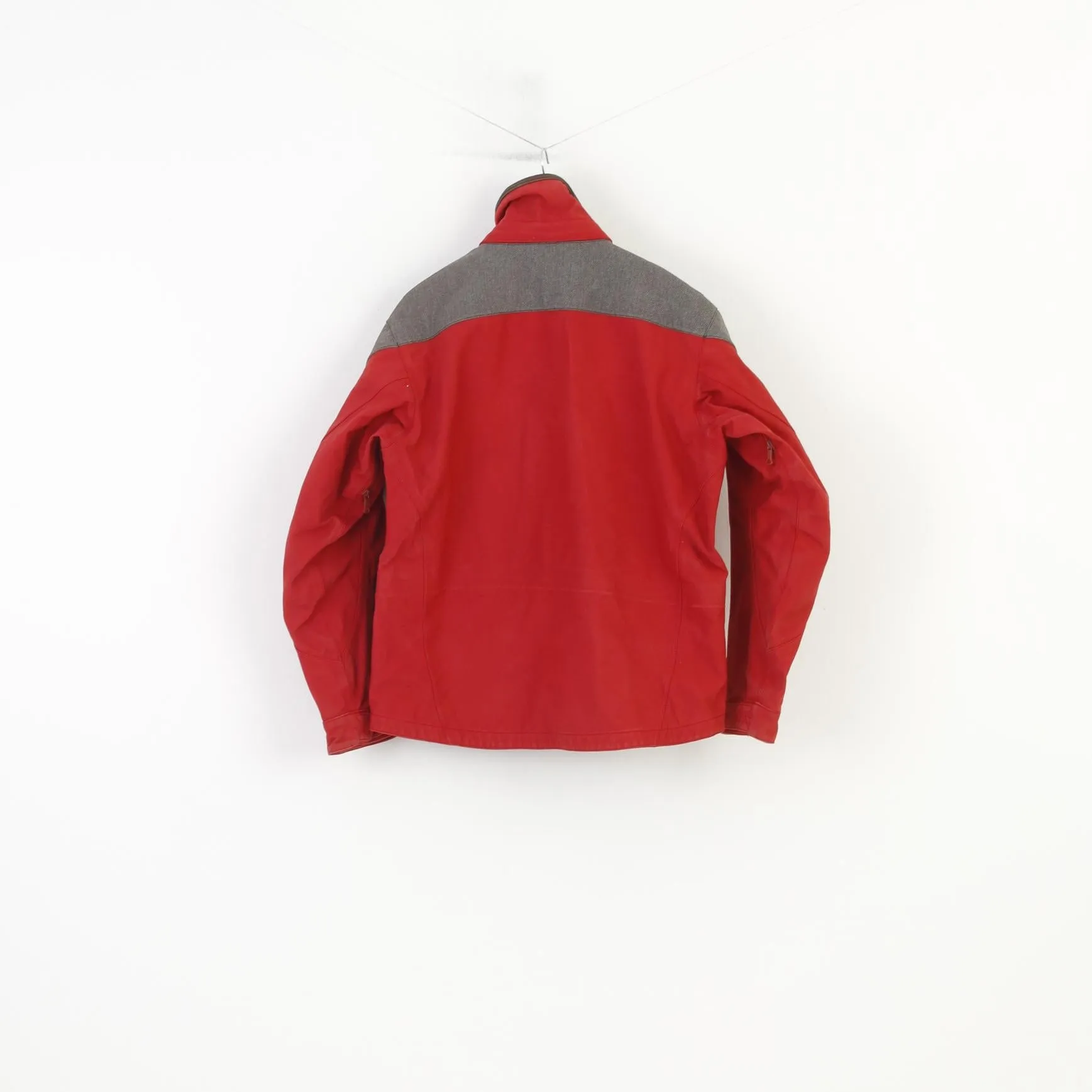 Fretex Men L Jacket Full Zipper Red Outwear Vintage Top
