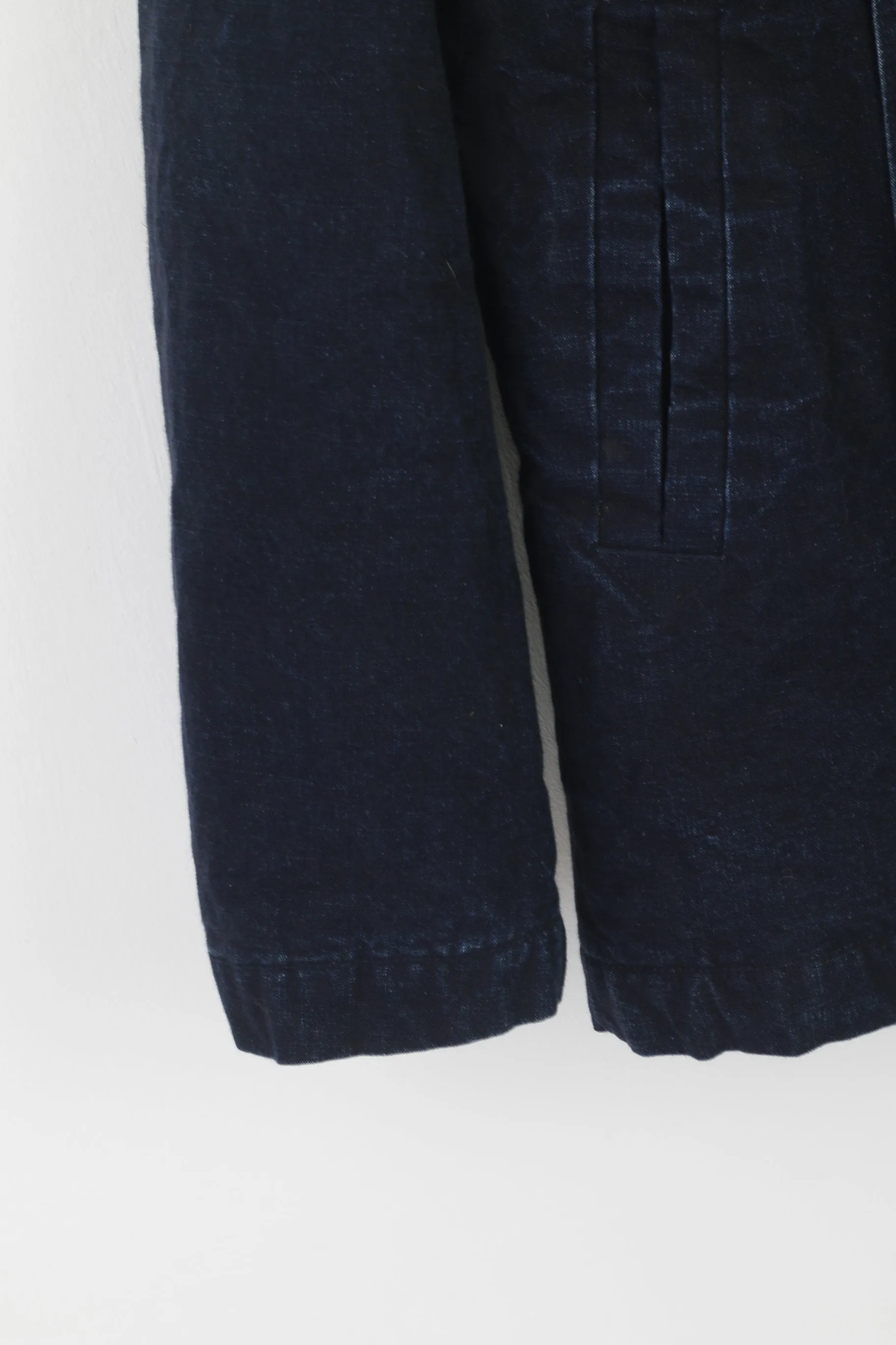 Gap Men S Jacket Navy Denim Cotton Marine Double Breasted Padded Classic Top