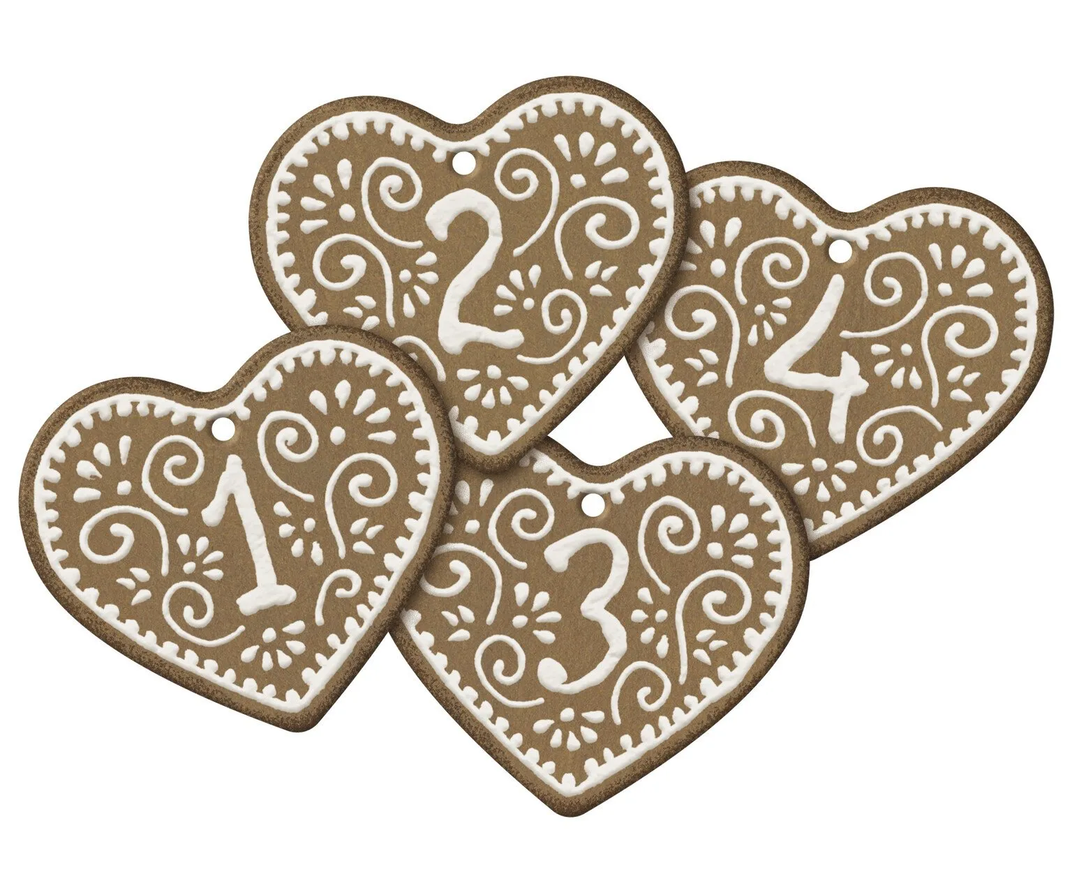 Gingerbread Gift Tags, No. 1-4