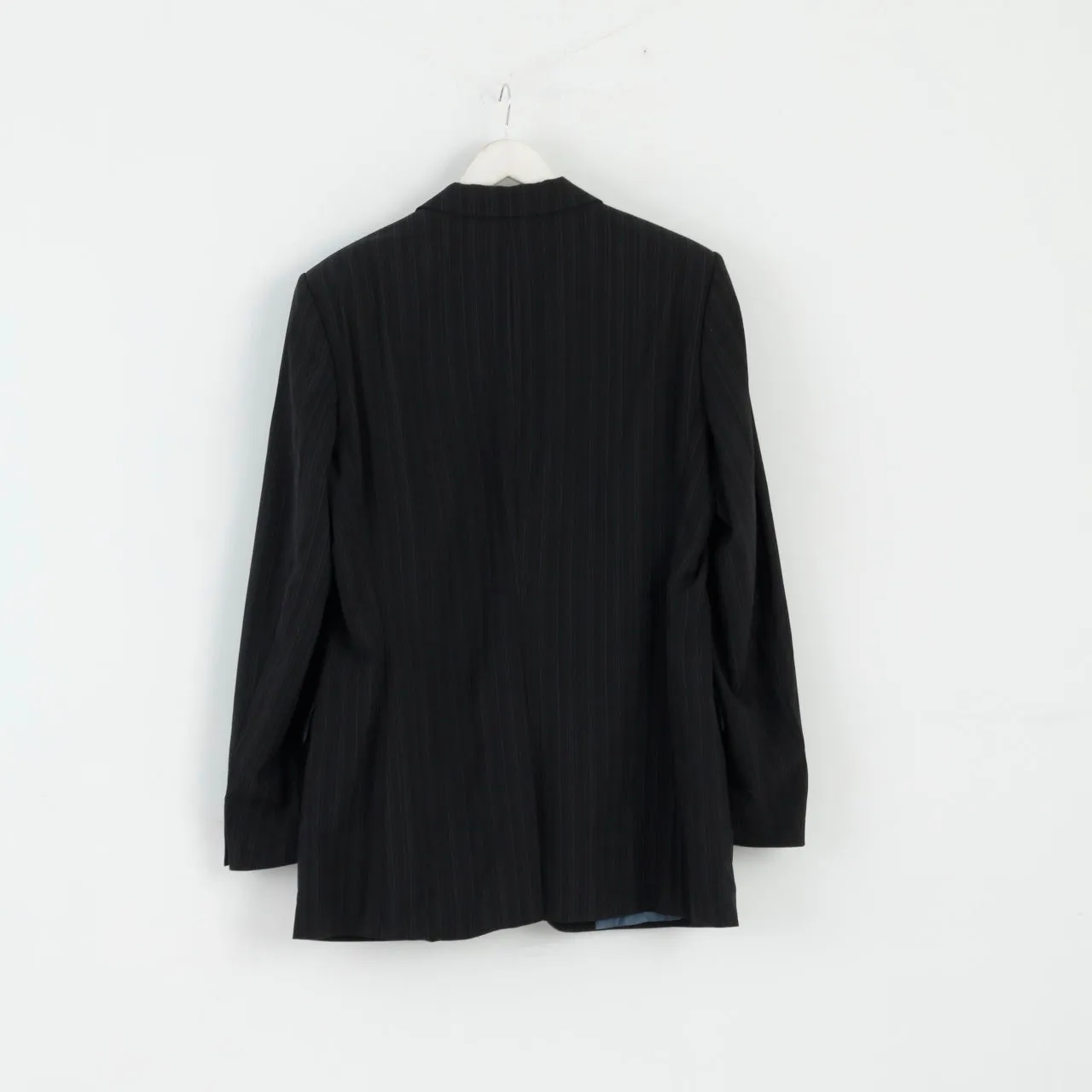 Hugo Boss Men 102 40 Suit Black Striped Wool Elegant Flynn/Vegas