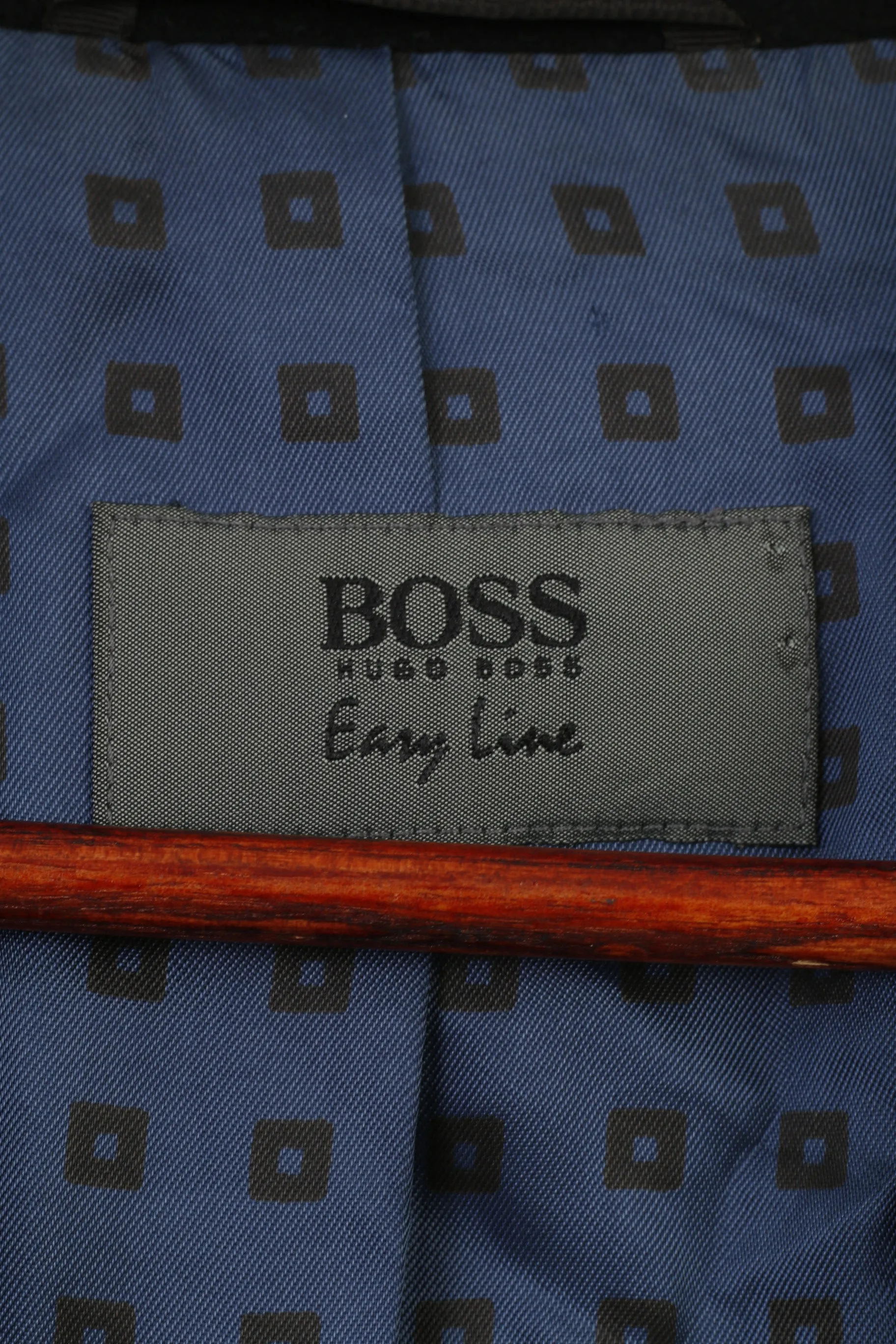 Hugo Boss Men 46 Blazer Black Guattro Cashmere Wool London Vintage Jacket