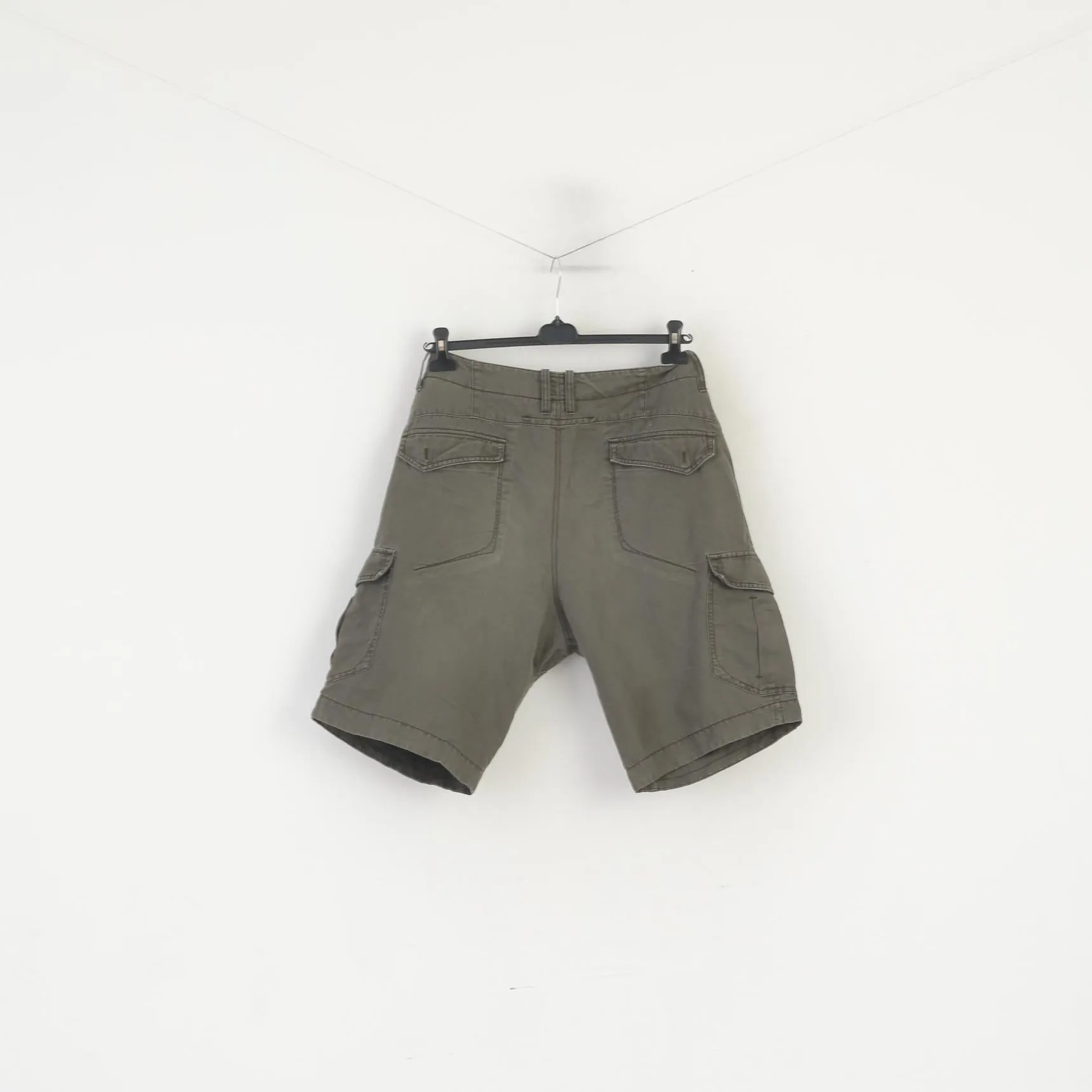 Hugo Boss Orange Men 38 54 Shorts Brown Cotton Pockets Summer Bermuda