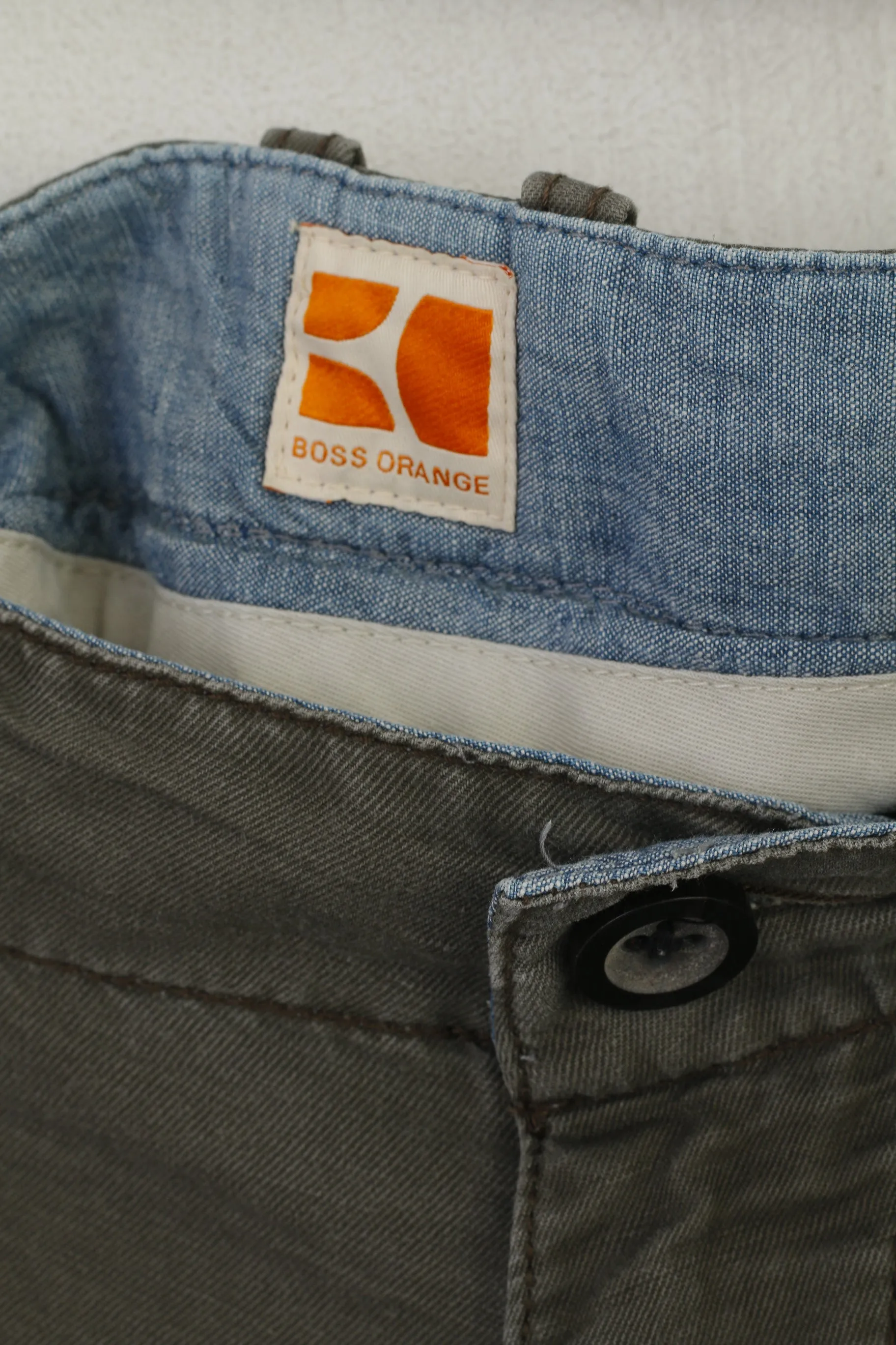 Hugo Boss Orange Men 38 54 Shorts Brown Cotton Pockets Summer Bermuda