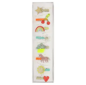 Icon Hair Clips (x 8)