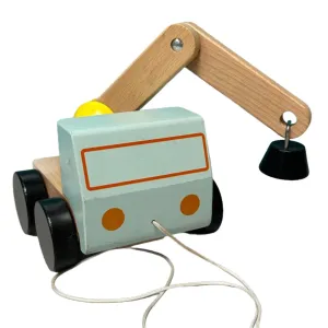 IKEA Magnetic Wooden Crane Pull-Along Toy Truck
