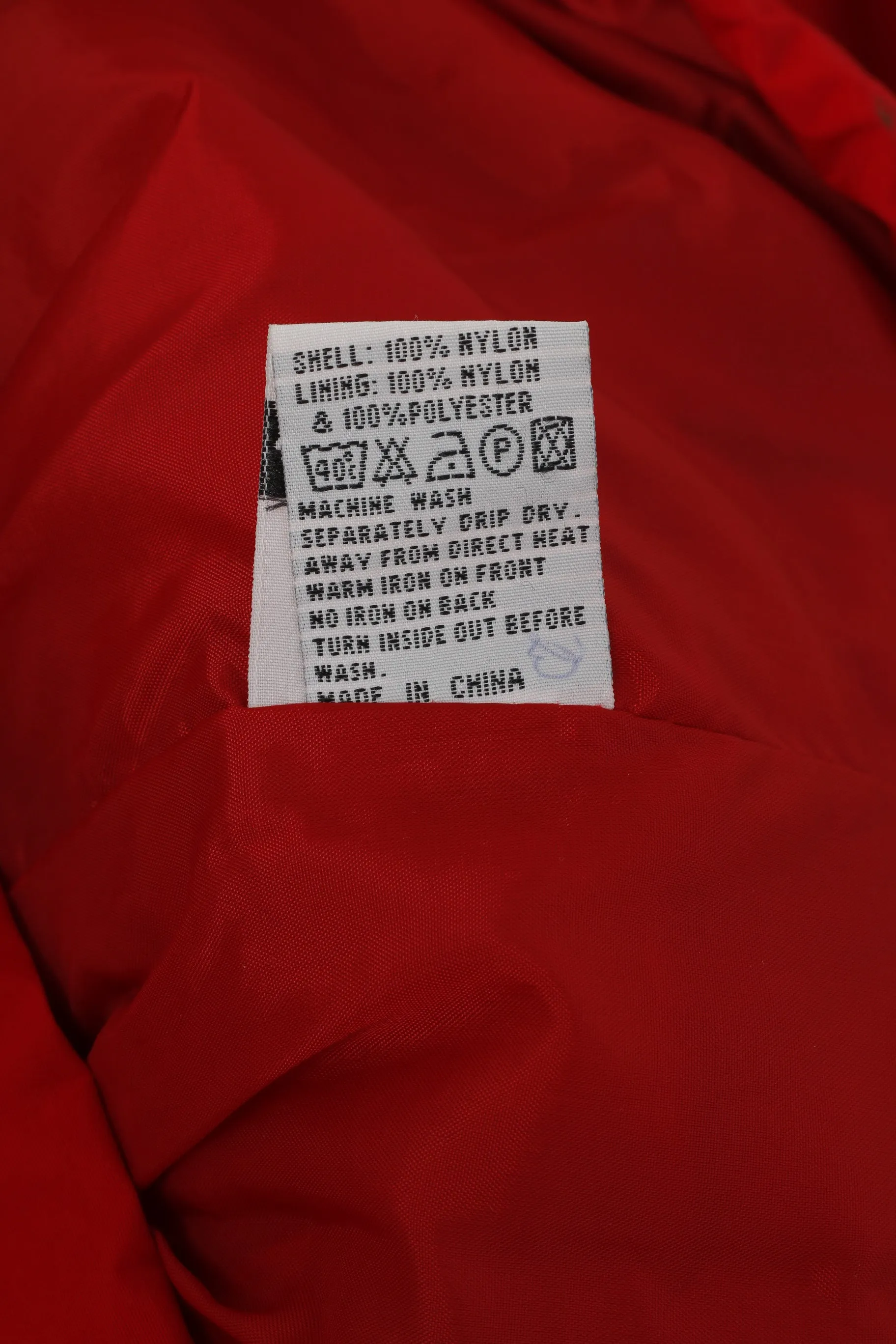Jack & Jones Men M Jacket Red Nylon Lightweight Sportswear Retro Outdoor Top
