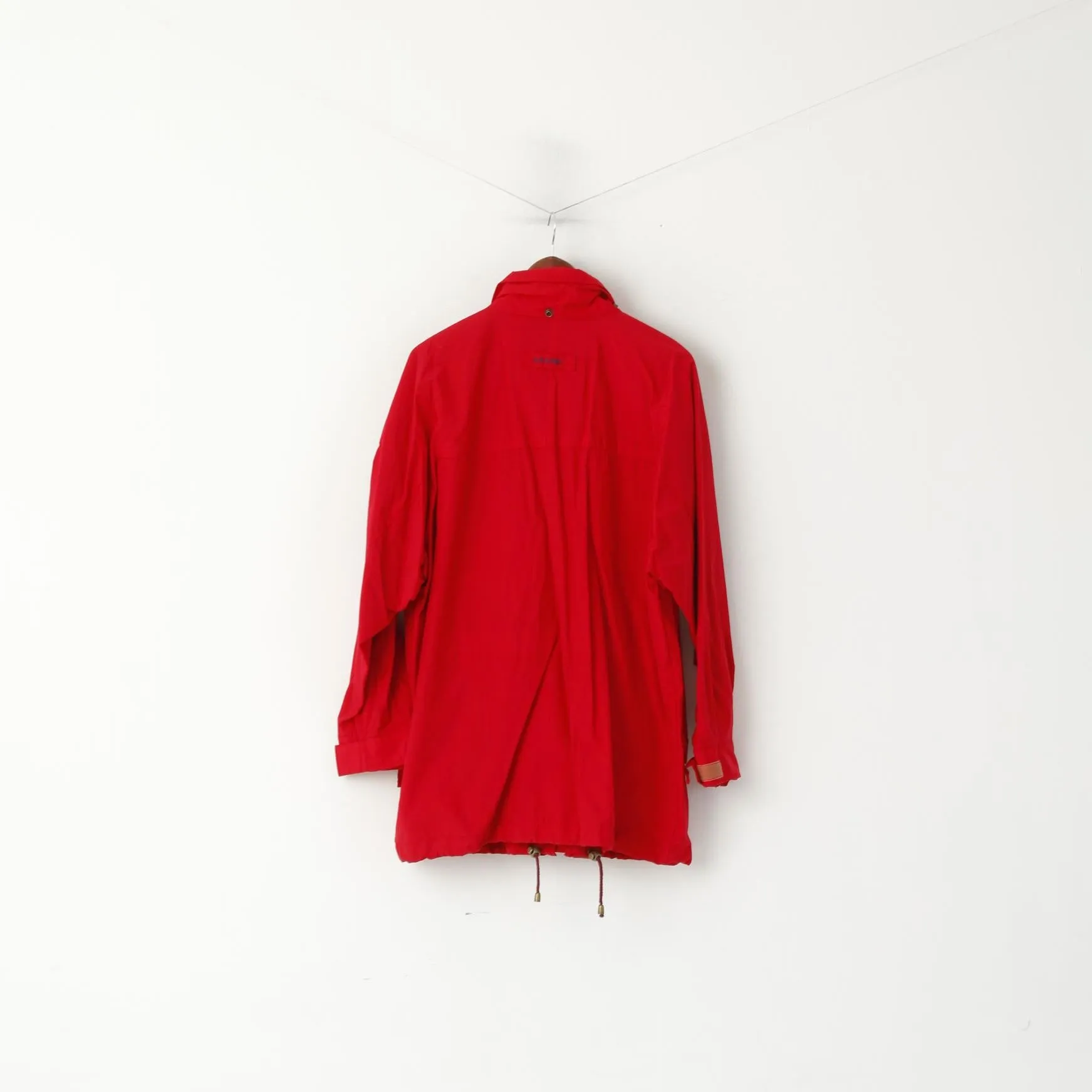 Jack & Jones Men M Jacket Red Nylon Lightweight Sportswear Retro Outdoor Top