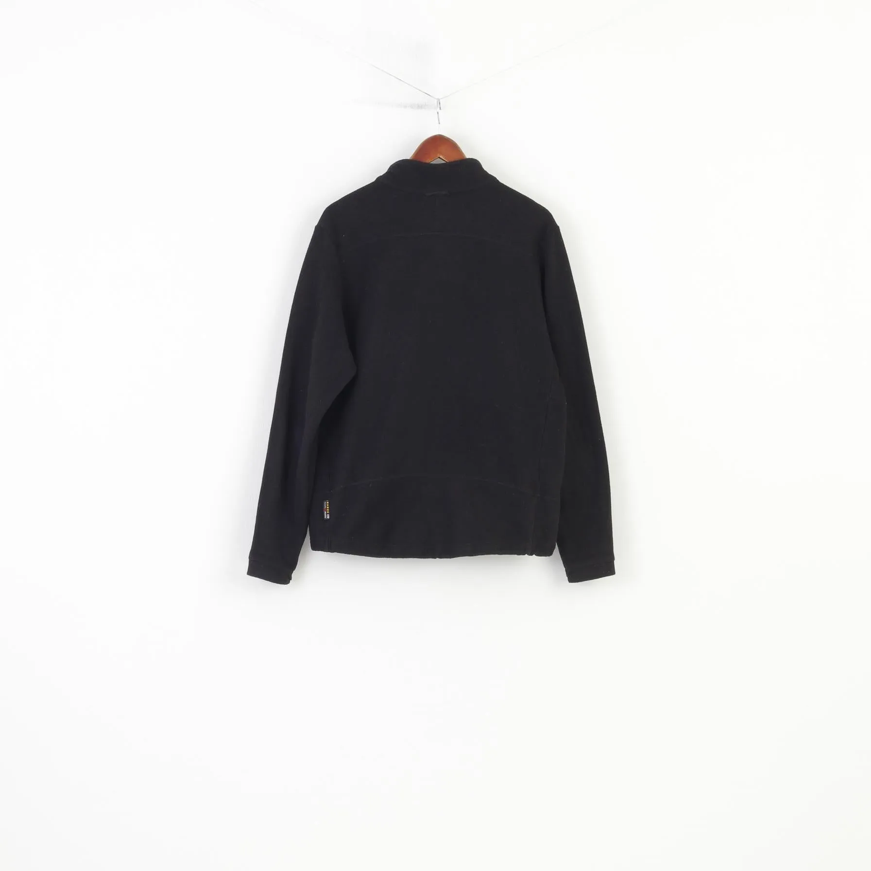 Jack Wolfskin Men M Fleece Black Full Zipper Vintage Padded Top