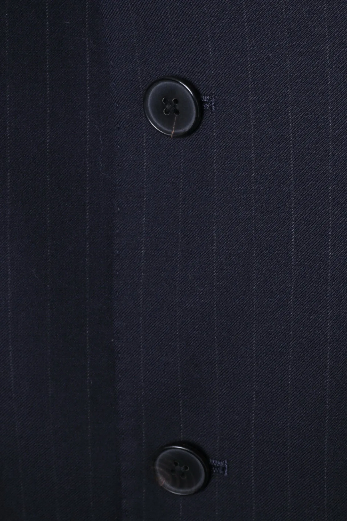 JAEGER Men 40 Blazer Navy Striped 100% Wool Single Breasted Jacket