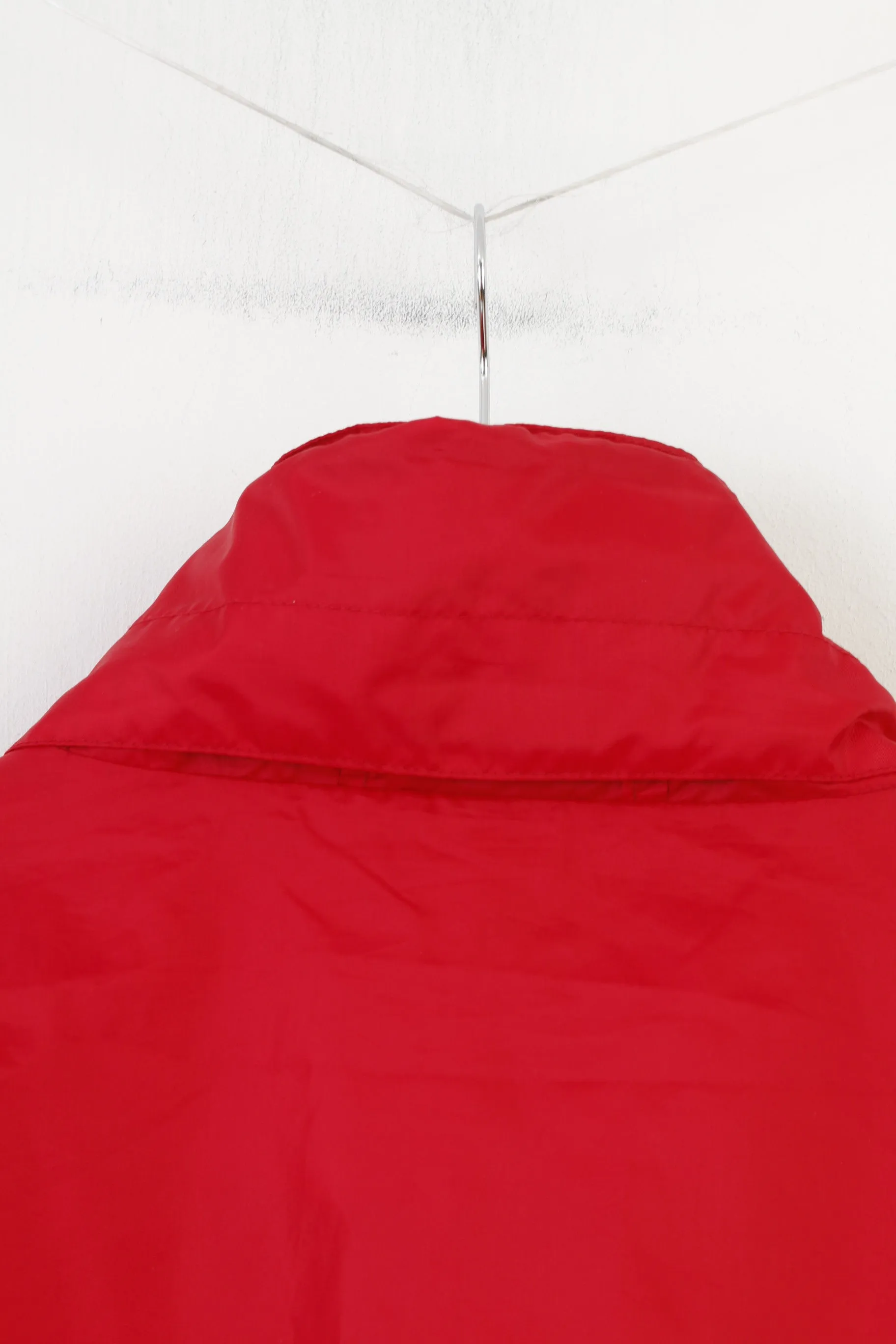 John F.Gee Men 3XL Jacket Red Full Zipper Hood Vintage Oldschool 90s Top