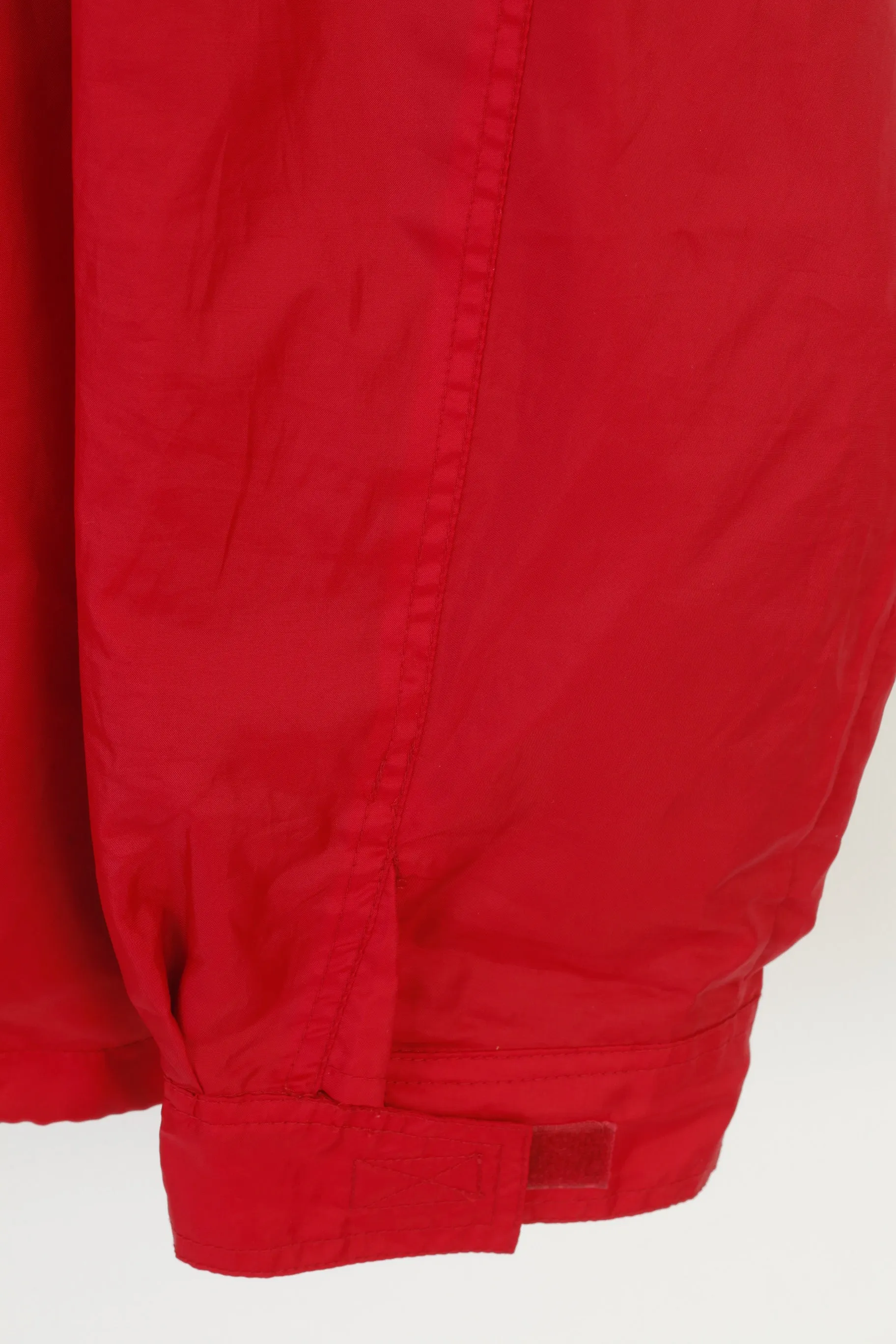 John F.Gee Men 3XL Jacket Red Full Zipper Hood Vintage Oldschool 90s Top