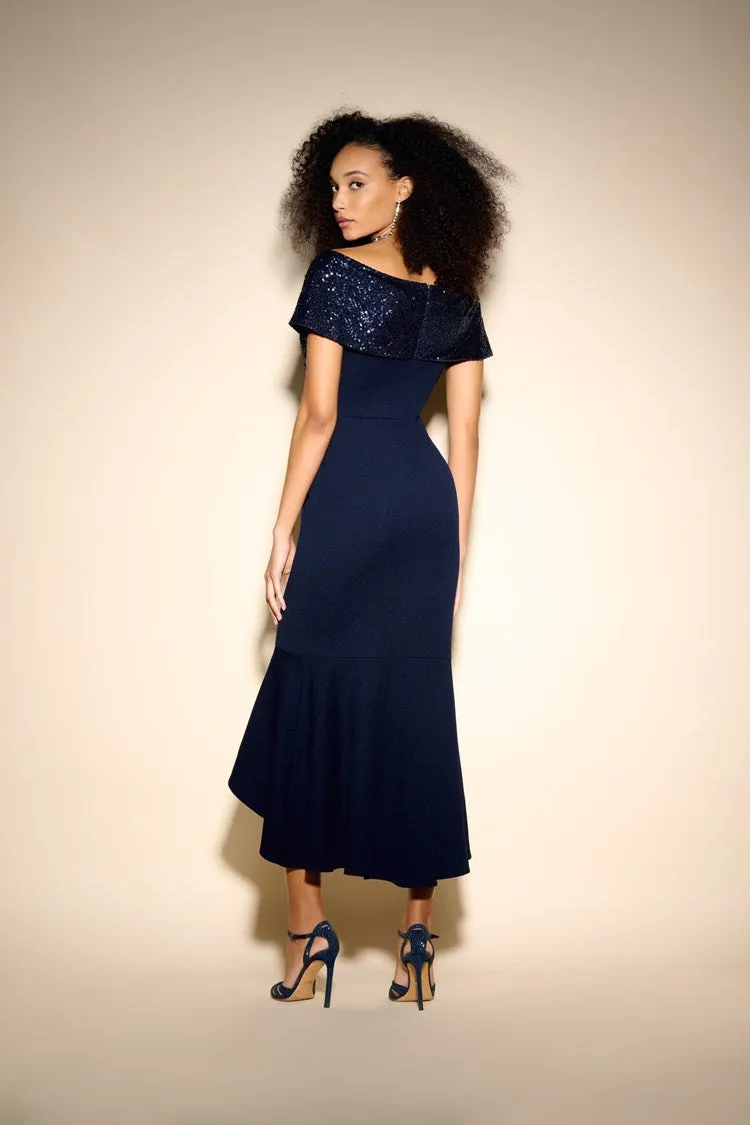 Joseph Ribkoff - Off the Shoulder Dress - 233731 - Midnight Blue