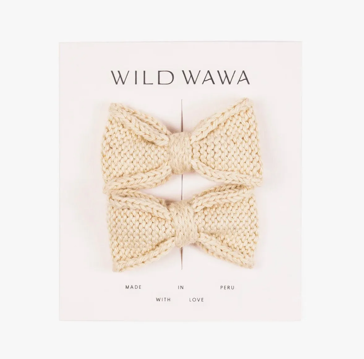 Knitted Bow Clip Set