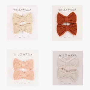 Knitted Bow Clip Set