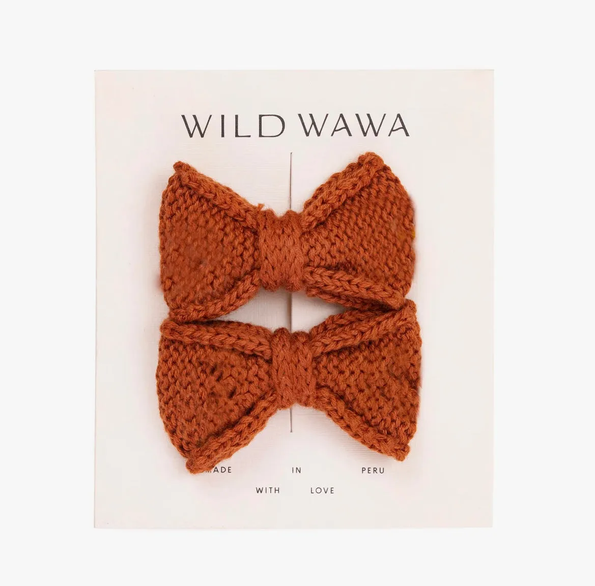 Knitted Bow Clip Set