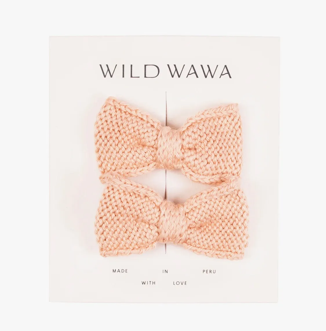 Knitted Bow Clip Set