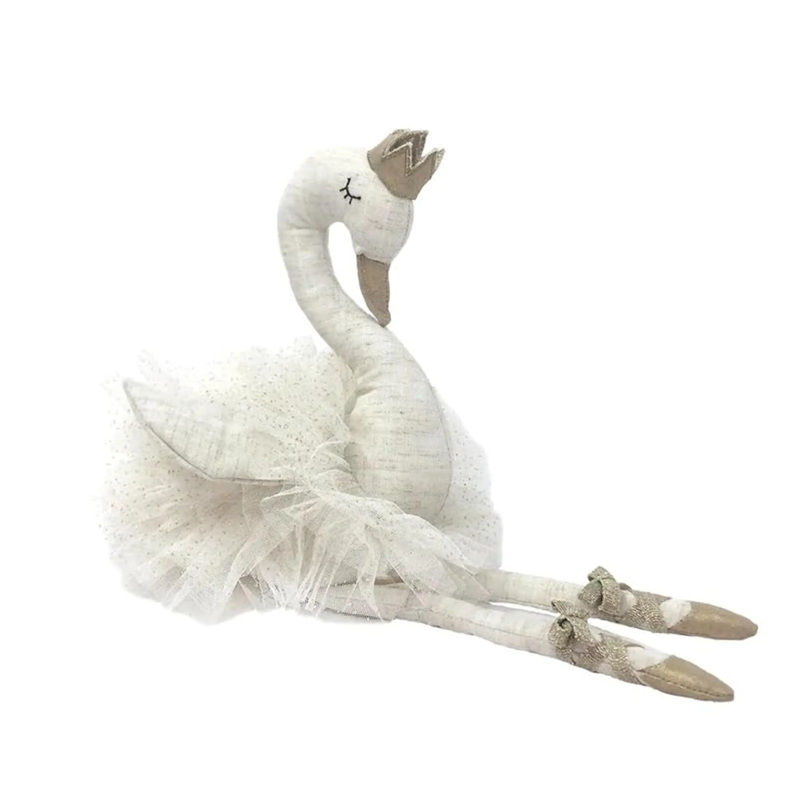 LAYLA THE BALLERINA PLUSH WHITE SWAN