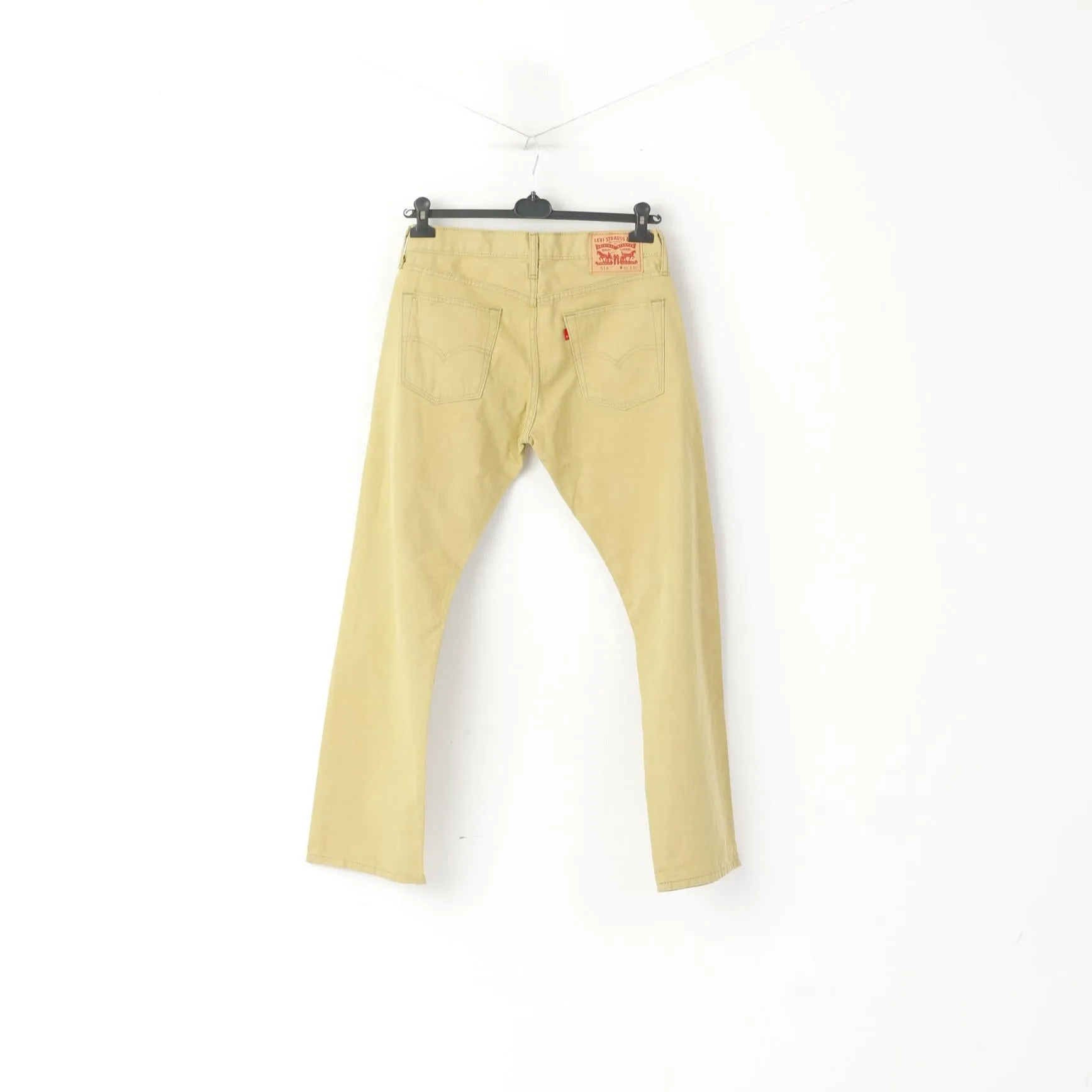 Levi's Men 32 Trousers Camel Cotton Classic 514 Straight Western Pants