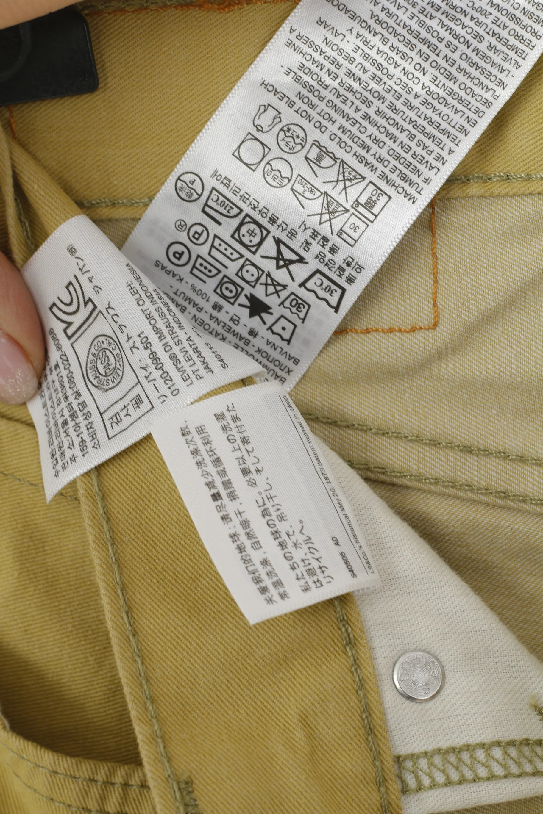 Levi's Men 32 Trousers Camel Cotton Classic 514 Straight Western Pants