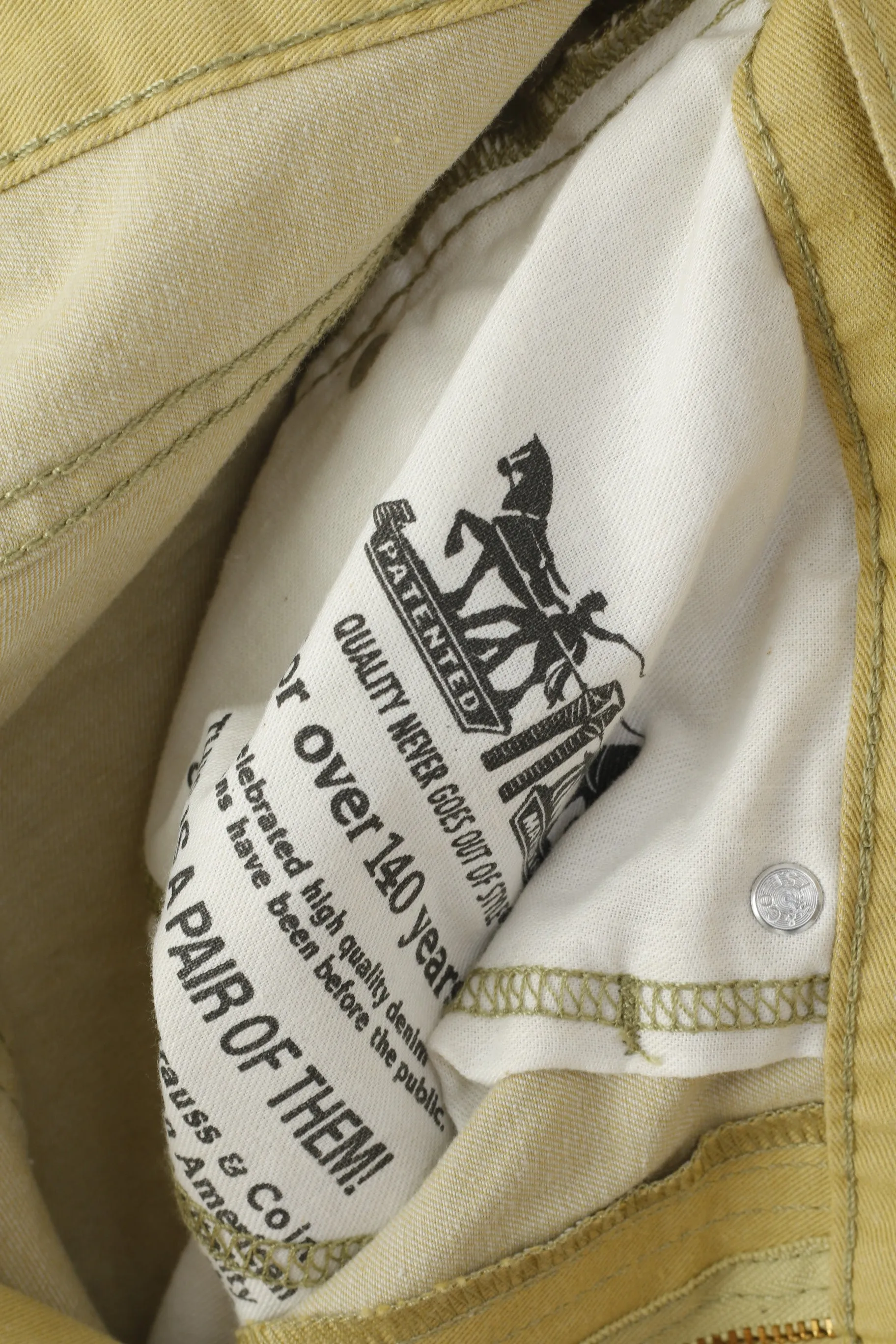 Levi's Men 32 Trousers Camel Cotton Classic 514 Straight Western Pants