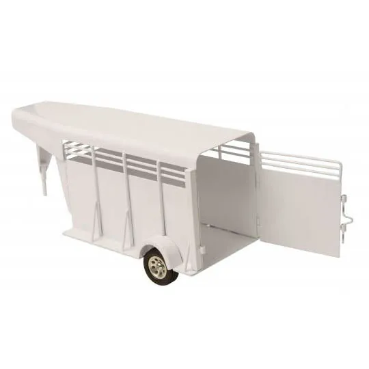 Little Buster Toys White Stock Trailer