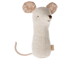 Lullaby Friend Rattles, Mouse - Natural