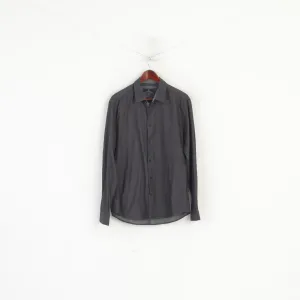 Medicine Men XL Casual Shirt Navy Cotton Slim Fit Long Sleeve Top