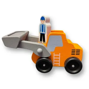 Melissa & Doug Wooden Construction Vehicle & Double-Sided Worker