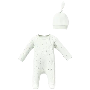Mint Forest Print Babygrow & Hat