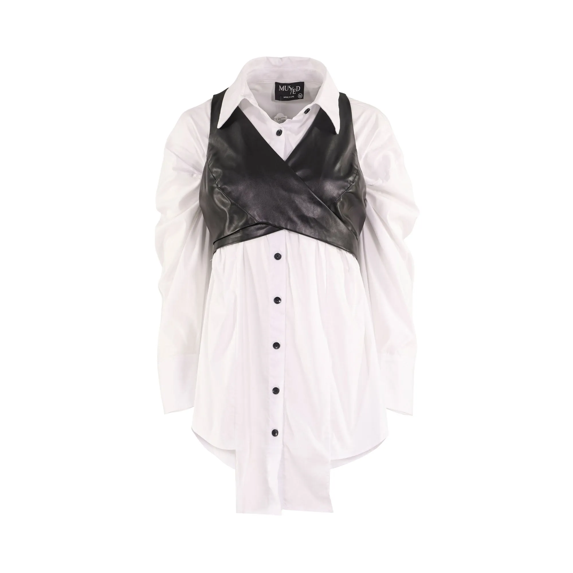 Mused Boutique Women's White & Black Gilet