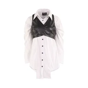 Mused Boutique Women's White & Black Gilet