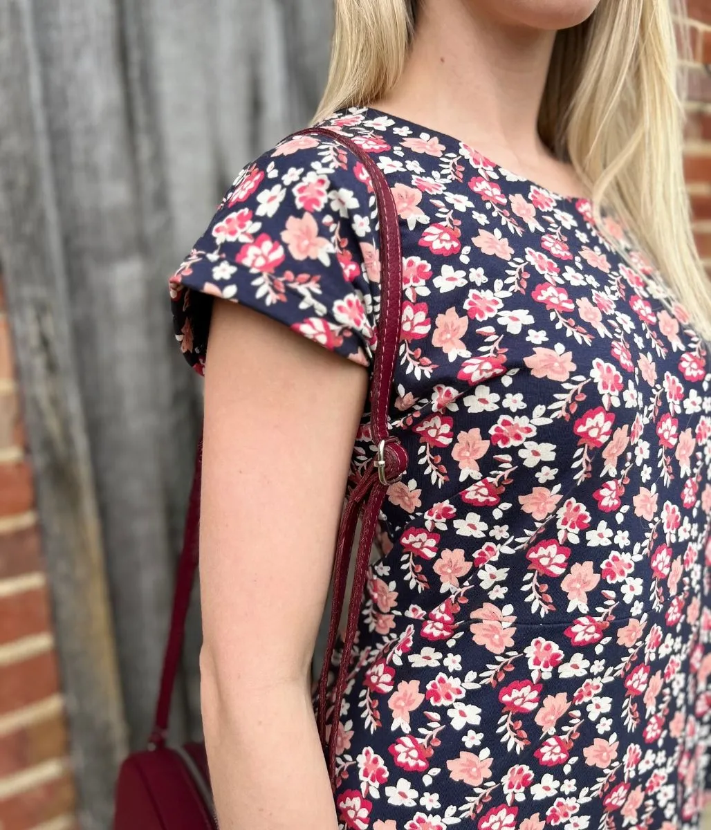 Navy Bloom Florida Cotton Jersey Dress