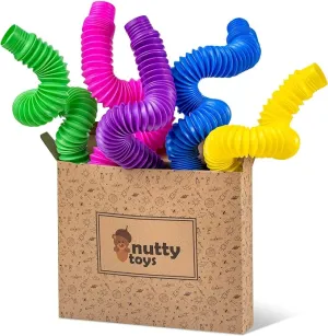 NEW! Pop Tube Sensory Fidget Toy with Zippered Mylar Giftbag