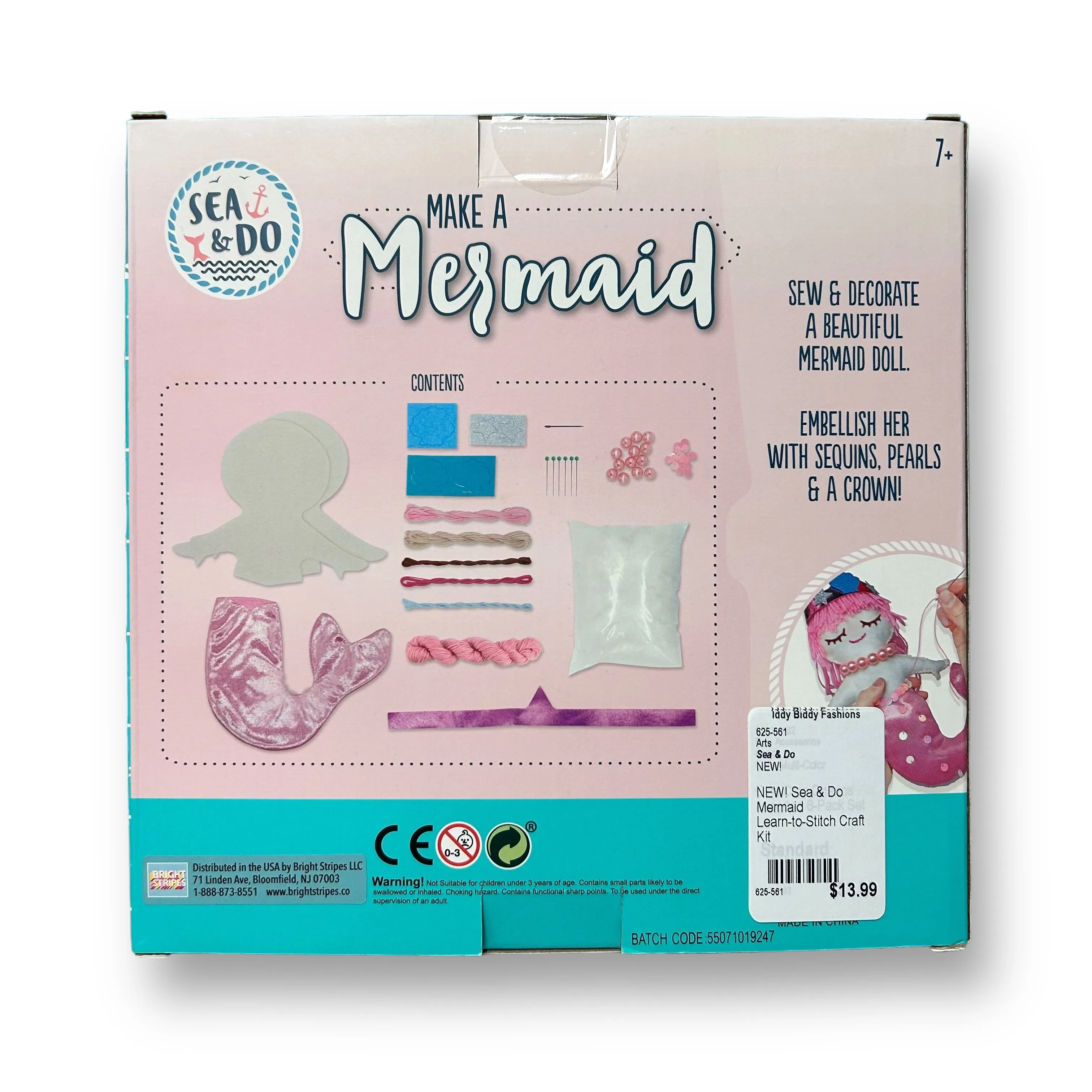 NEW! Sea & Do Learn-to-Stitch Mermaid Craft Kit