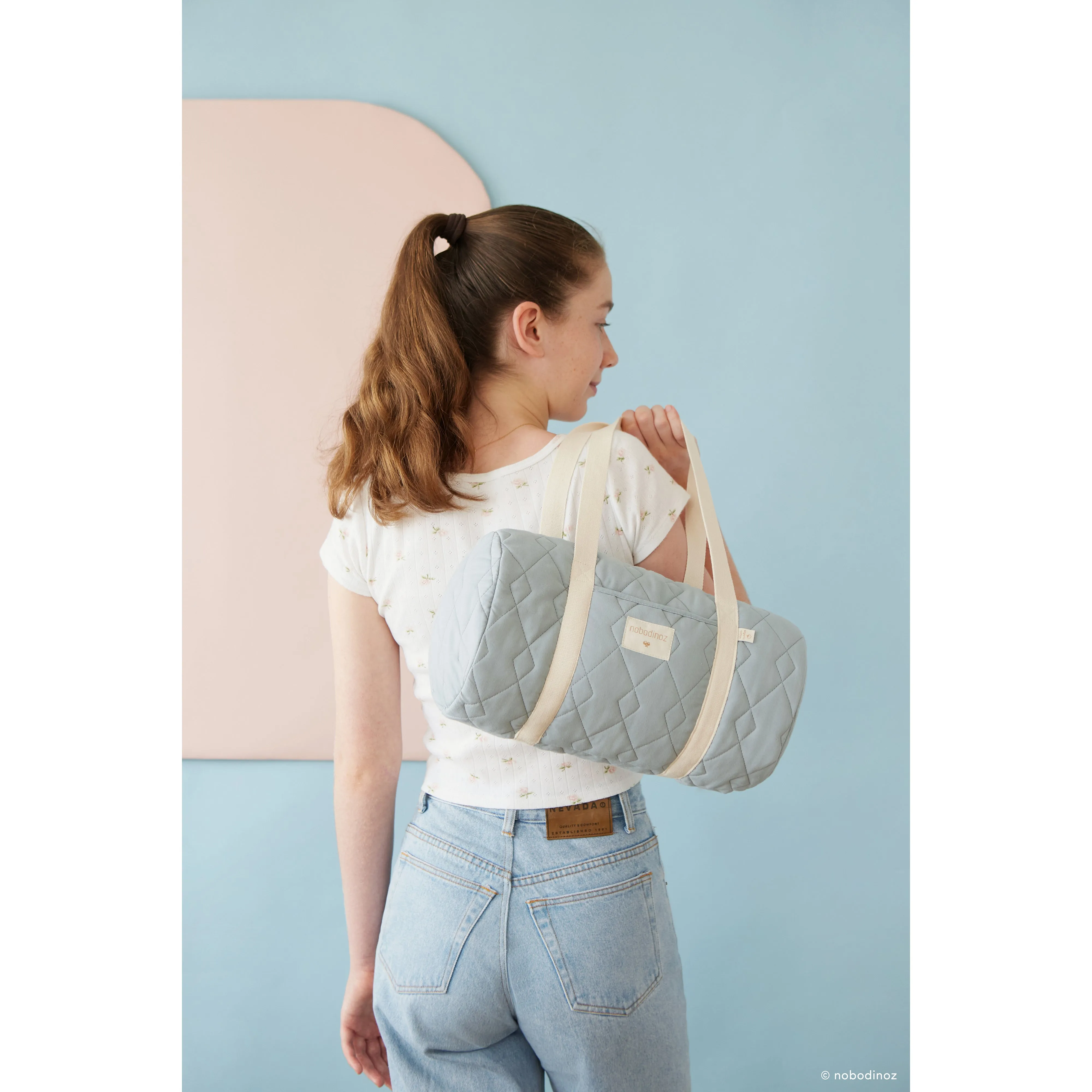 nobodinoz Mini Los Angeles Weekend Bag Riviera Blue