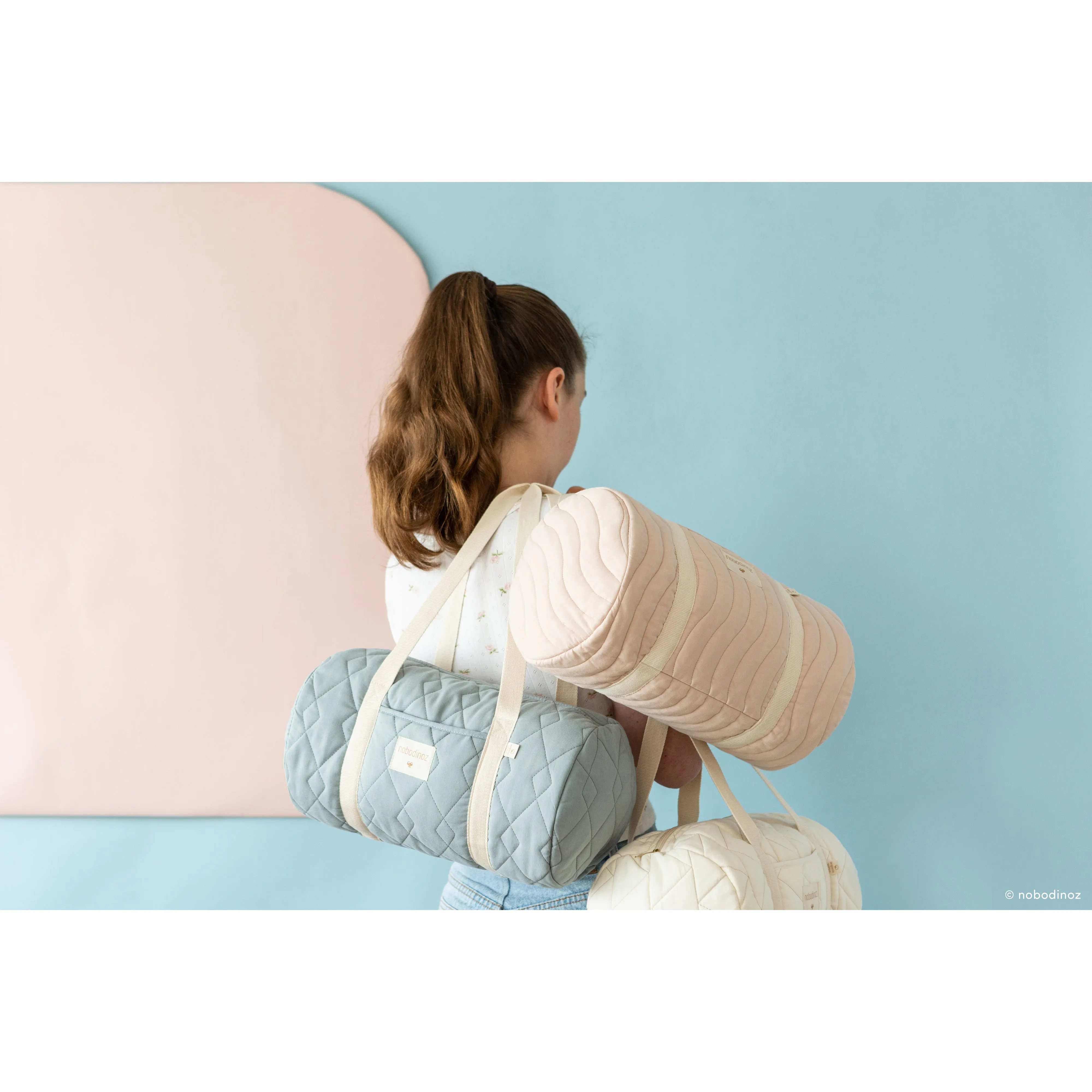 nobodinoz Mini Los Angeles Weekend Bag Riviera Blue