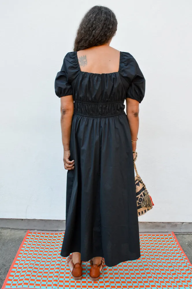 Object Hanna Black Midi Dress