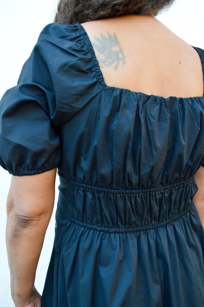 Object Hanna Black Midi Dress