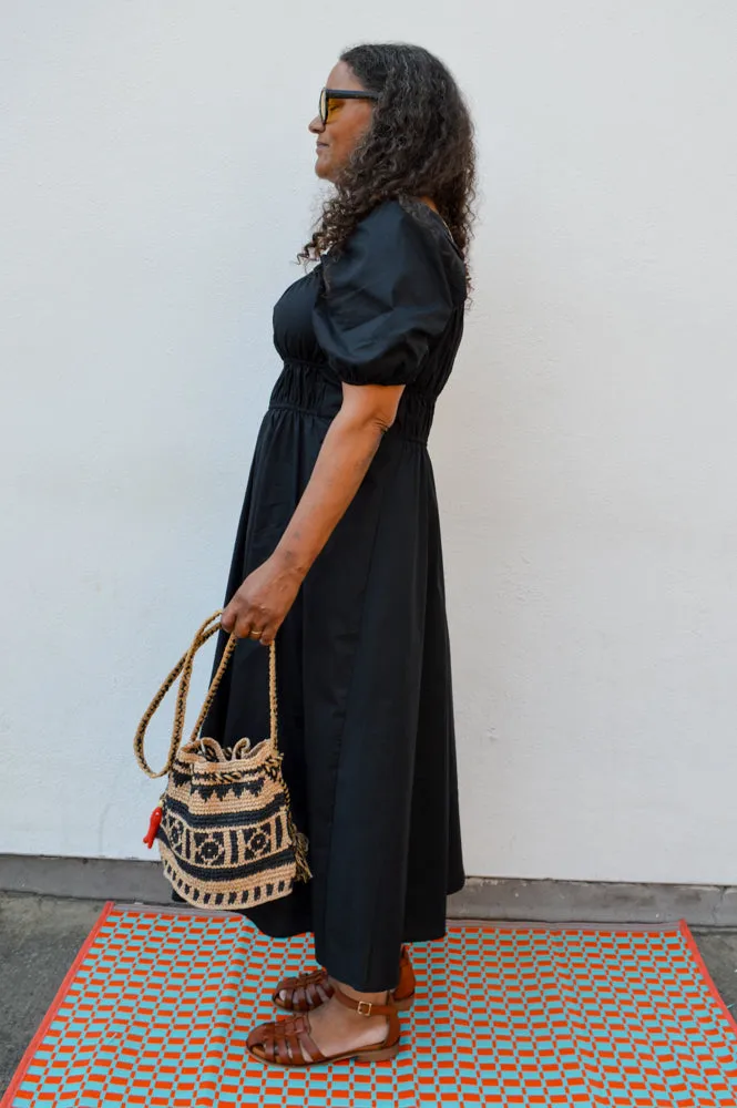 Object Hanna Black Midi Dress